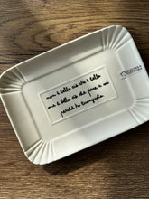 Carica l'immagine nel visualizzatore di Gallery, Vassoio Rettangolare In Porcellana con scritta
