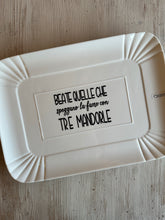 Carica l'immagine nel visualizzatore di Gallery, Vassoio Grande Rettangolare in Porcellana con scritta