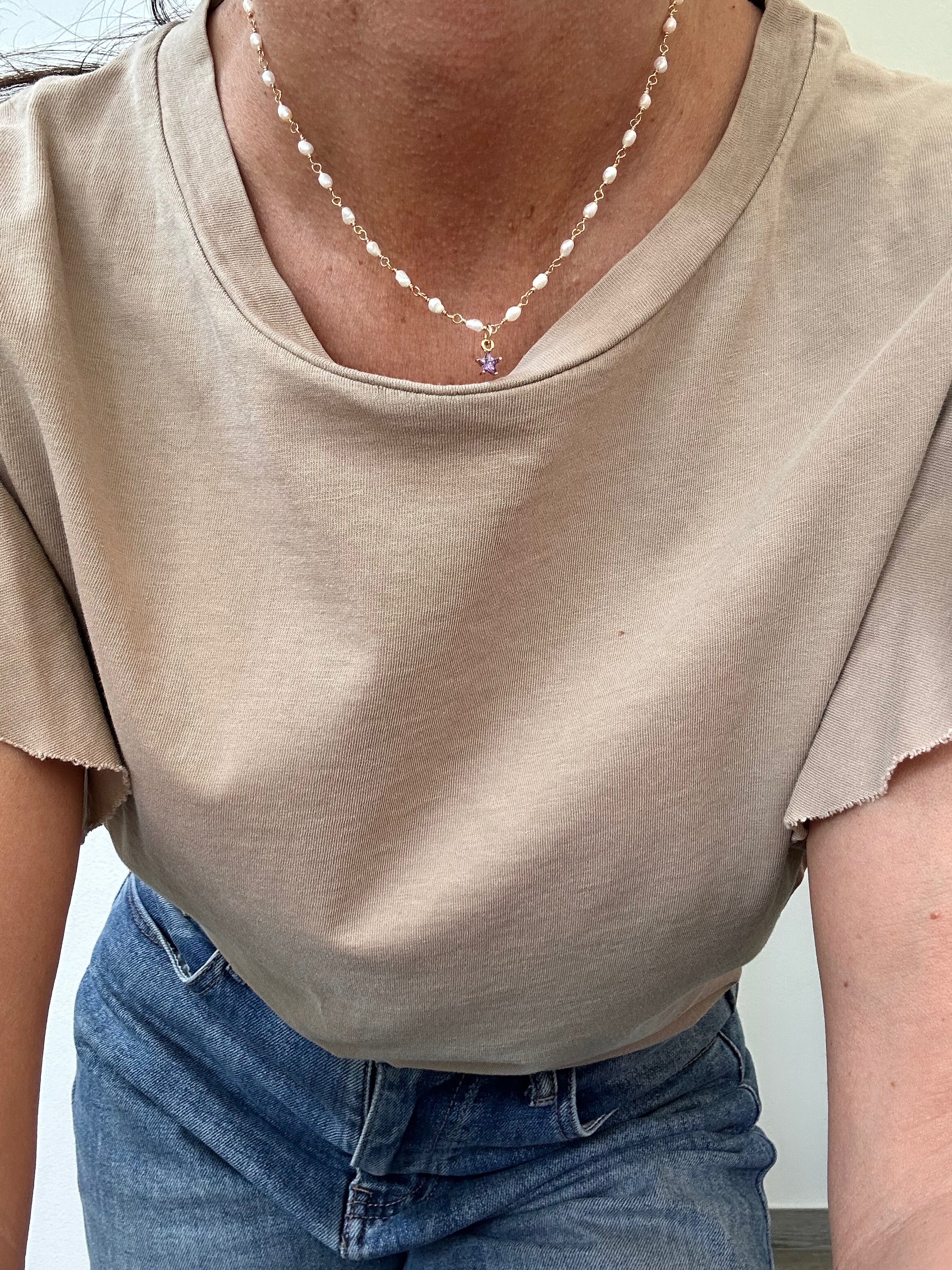 Collana Piccole Perle e Stellina