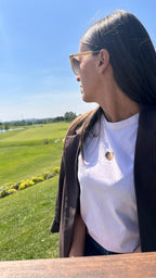 T-shirt un cuore sul cuore chocolat dorée