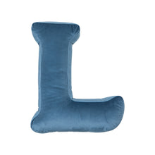 Carica l&#39;immagine nel visualizzatore di Gallery, Cuscino Lettera In Velluto Blue
