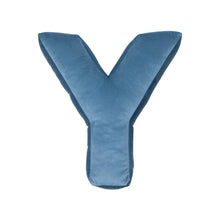 Carica l&#39;immagine nel visualizzatore di Gallery, Cuscino Lettera In Velluto Blue
