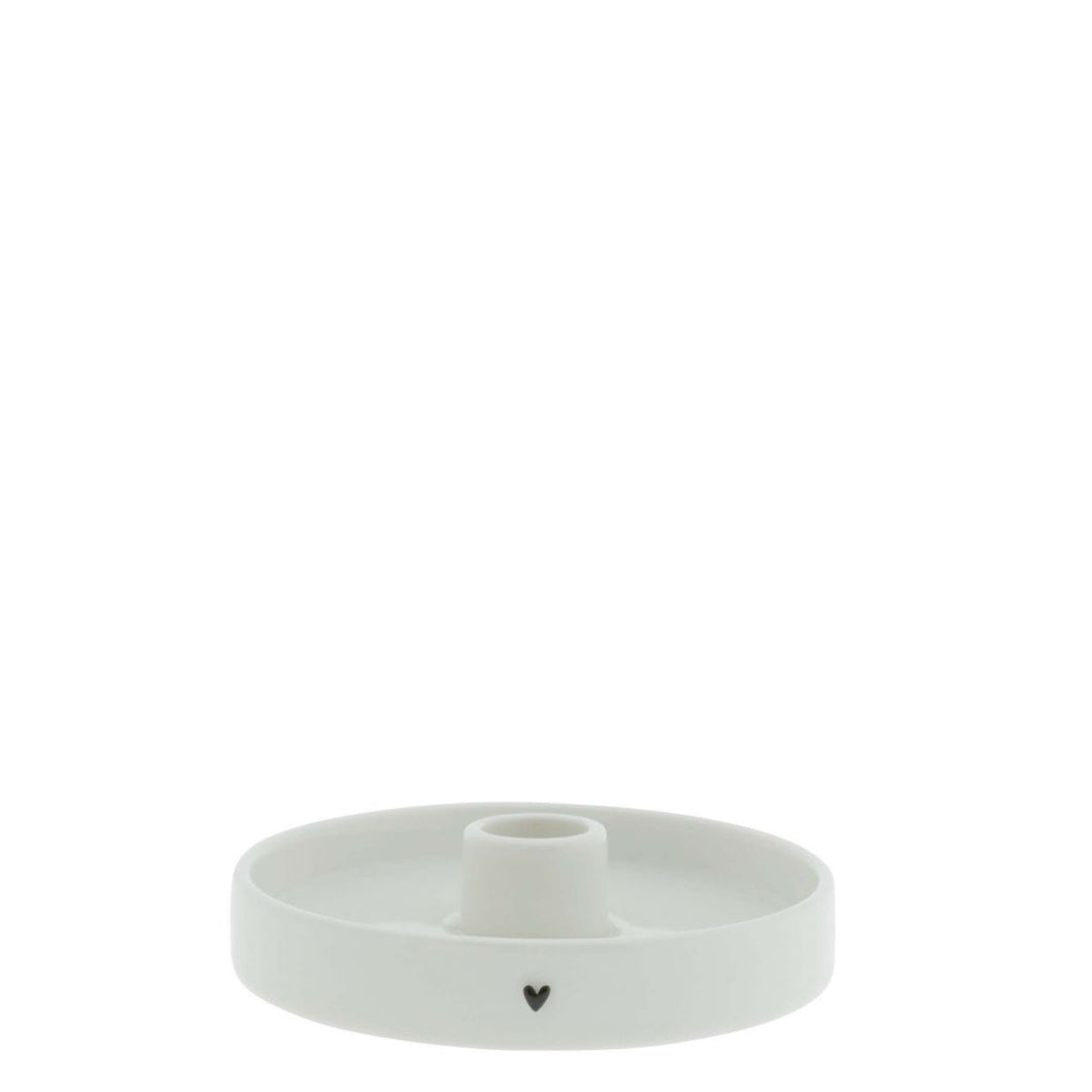 Porta Candela Tondo Bianco