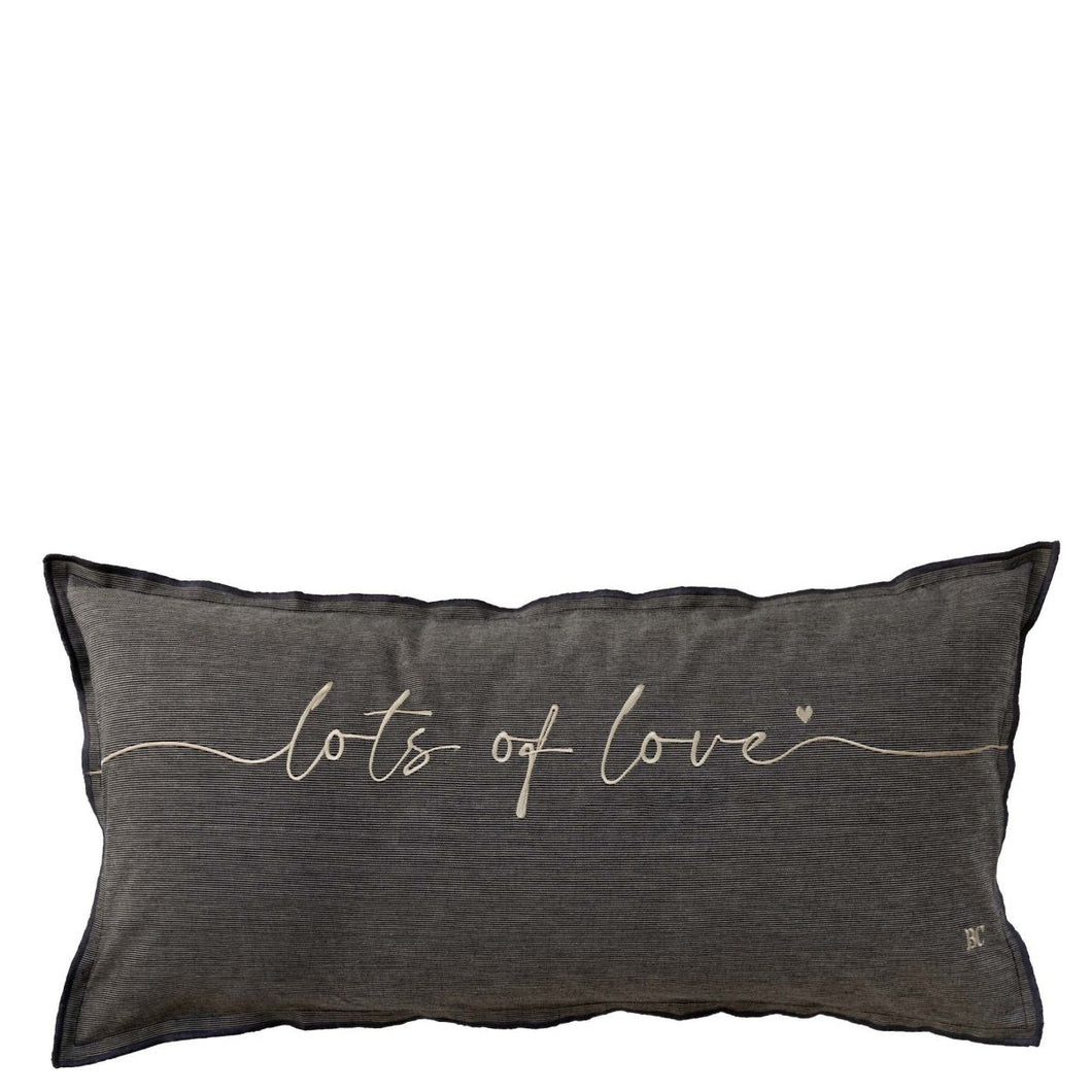 Cuscino 35 x 70 - Lots Of Love - Nero